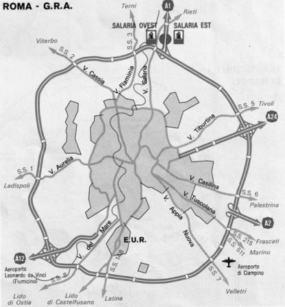 mappa tangenziale Roma